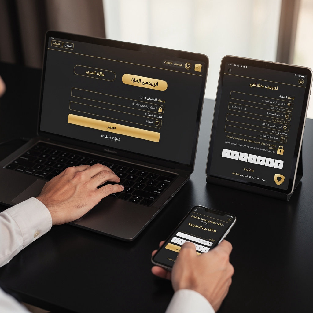 ريد بوكس - نموذج تسجيل دخول آمن بتصميم عربي احترافي مع حماية OTP